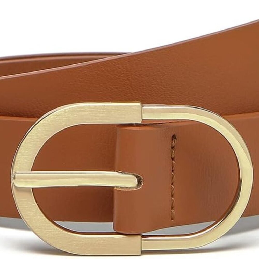 Women’s Faux Leather Belt for Jeans Medium Size Stylish Waist Accessory